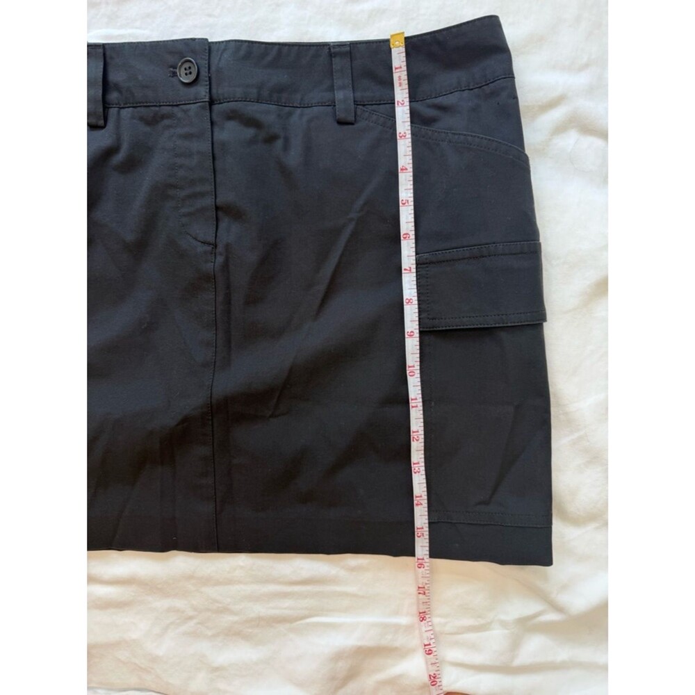 Theory Black Utility Cargo Mini Skirt EUC Size 12 - Picture 5 of 6